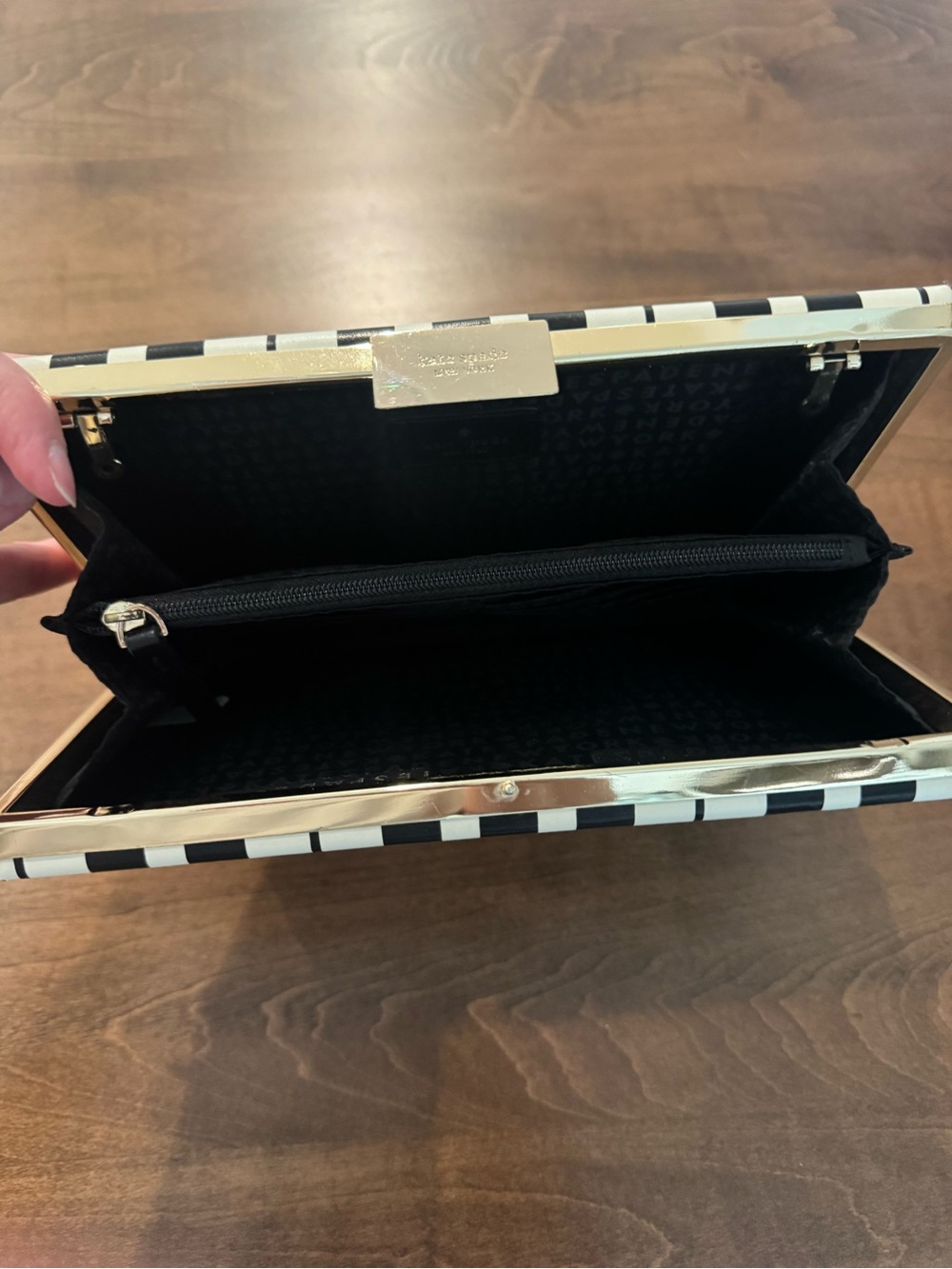 Kate Spade Piano Keyboard Novelty Clutch - Black & White - Picture 3 of 7